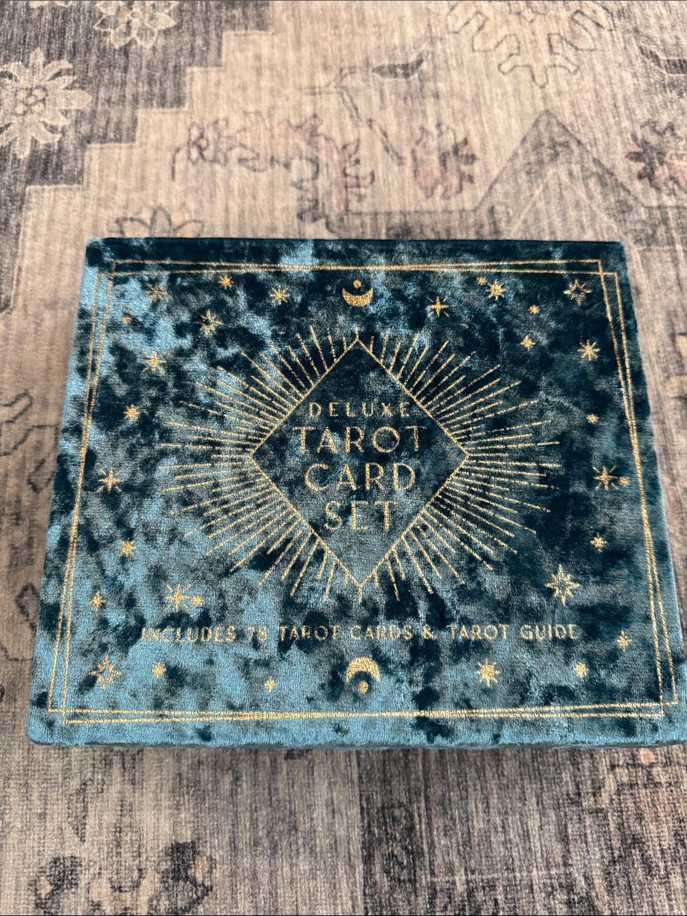 Deluxe Tarot Card Set in Teal Velvet - Includes Guide
